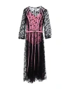 Elisabetta Franchi Woman Midi Dress Black Size 4 Polyamide, Polyester In Black