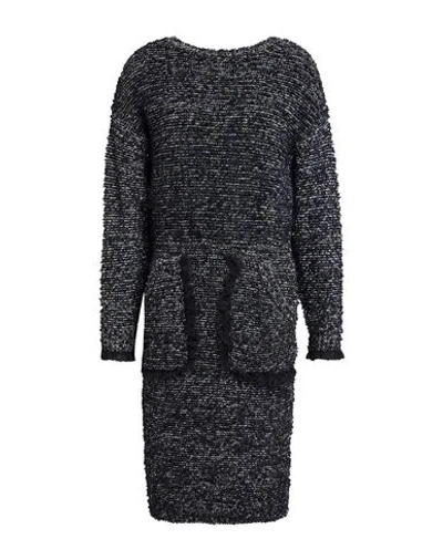 Elisabetta Franchi Woman Midi Dress Black Size 4 Polyamide, Synthetic Fibers, Wool, Mohair Wool, Alp