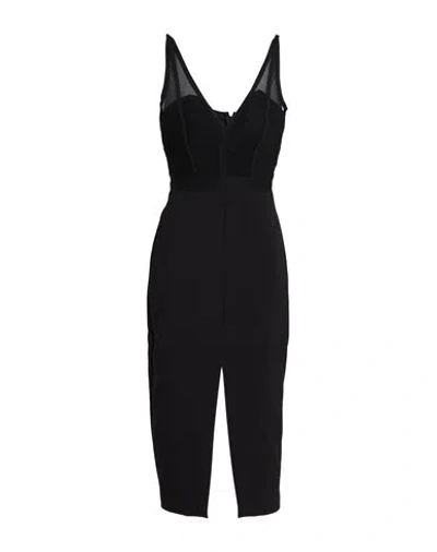 Elisabetta Franchi Woman Midi Dress Black Size 4 Polyester, Elastane, Polyamide