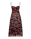 Elisabetta Franchi Woman Midi Dress Black Size 4 Polyester, Polyamide, Elastane
