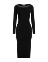 Elisabetta Franchi Woman Midi Dress Black Size 8 Viscose, Polyamide, Elastane In Black