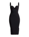Elisabetta Franchi Woman Midi Dress Black Size 8 Polyester, Elastane
