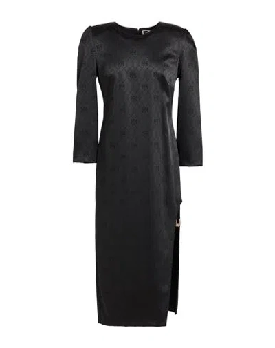 Elisabetta Franchi Woman Midi Dress Black Size 8 Polyester, Polyamide, Elastane