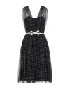 Elisabetta Franchi Woman Midi Dress Black Size 8 Polyester, Polyamide, Elastane In Black