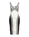 Elisabetta Franchi Woman Midi Dress Black Size 8 Viscose, Polyamide In Black
