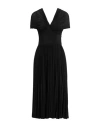 Elisabetta Franchi Woman Midi Dress Black Size 8 Viscose, Polyester, Polyamide, Elastane