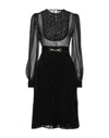 Elisabetta Franchi Midi Dresses In Black