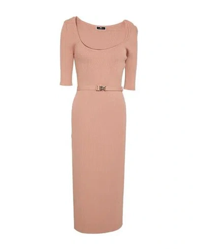 Elisabetta Franchi Woman Midi Dress Blush Size 12 Viscose, Polyester In Pink