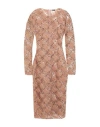 Elisabetta Franchi Woman Midi Dress Blush Size 2 Polyamide, Plastic In Pink