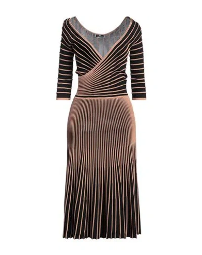 Elisabetta Franchi Woman Midi Dress Blush Size 6 Viscose, Polyamide In Pink