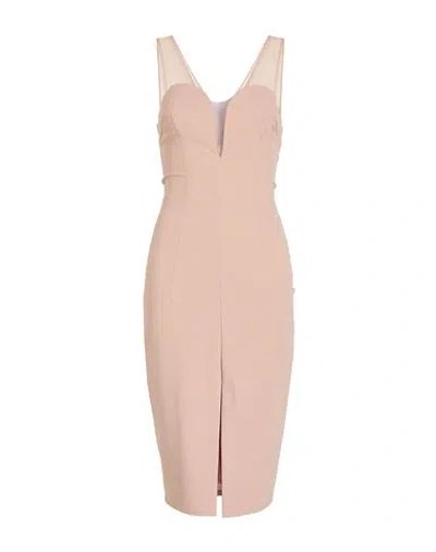 Elisabetta Franchi Woman Midi Dress Blush Size 4 Polyamide, Elastane In Pink