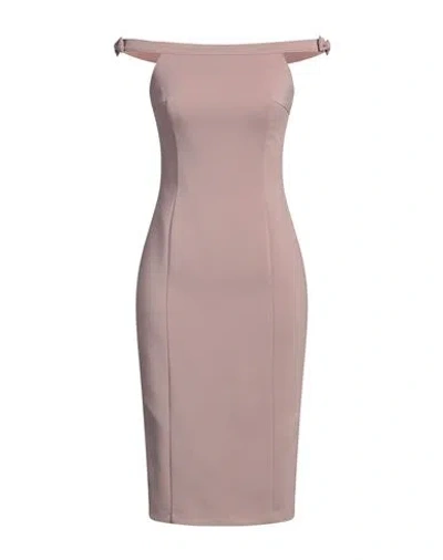 Elisabetta Franchi Woman Midi Dress Blush Size 4 Viscose, Elastane In Pink