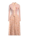 Elisabetta Franchi Woman Midi Dress Blush Size 12 Wool, Viscose In Pink