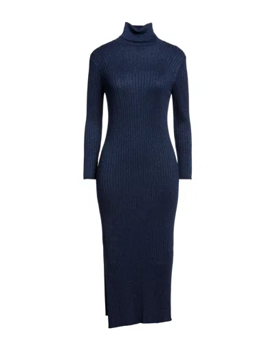 Elisabetta Franchi Woman Midi Dress Bright Blue Size 6 Viscose, Polyester