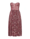 Elisabetta Franchi Woman Midi Dress Coral Size 2 Polyester, Polyamide, Elastane, Polyurethane In Red