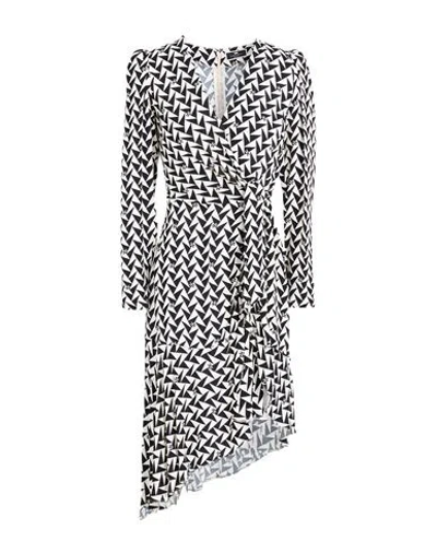 Elisabetta Franchi Woman Midi Dress Cream Size 4 Viscose In Black