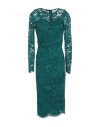Elisabetta Franchi Woman Midi Dress Dark Green Size 2 Polyamide, Viscose