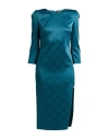 Elisabetta Franchi Woman Midi Dress Deep Teal Size 6 Polyester, Polyamide, Elastane