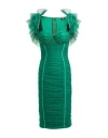 Elisabetta Franchi Woman Midi Dress Emerald Green Size 2 Polyamide, Elastane, Polyurethane