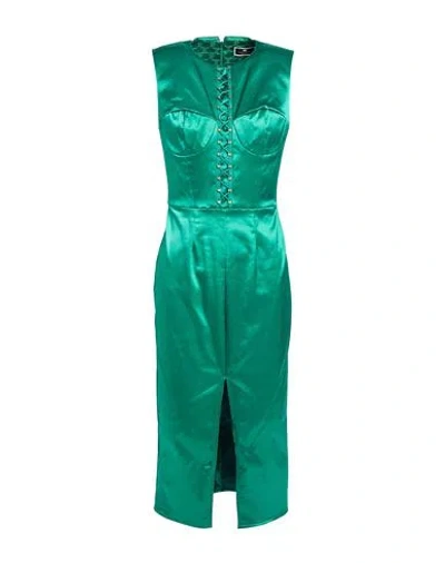 Elisabetta Franchi Woman Midi Dress Emerald Green Size 4 Polyamide, Elastane