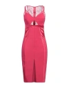 Elisabetta Franchi Woman Midi Dress Garnet Size 10 Polyamide, Elastane, Polyester In Red