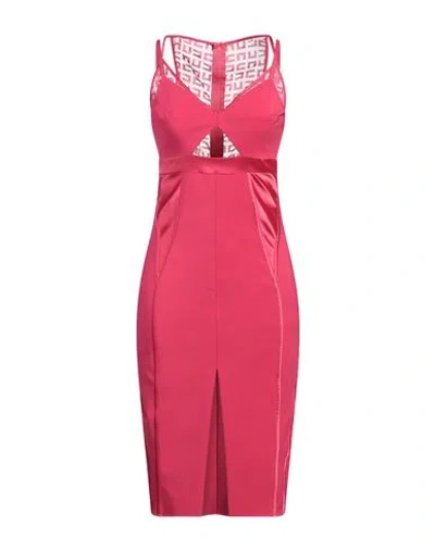 Elisabetta Franchi Woman Midi Dress Garnet Size 10 Polyamide, Elastane, Polyester In Red