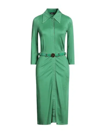 Elisabetta Franchi Woman Midi Dress Green Size 2 Viscose, Elastane