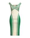 Elisabetta Franchi Bandage Sheath Dress In Green