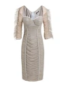 Elisabetta Franchi Woman Midi Dress Grey Size 6 Polyamide