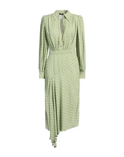 Elisabetta Franchi Woman Midi Dress Light Green Size 10 Polyester