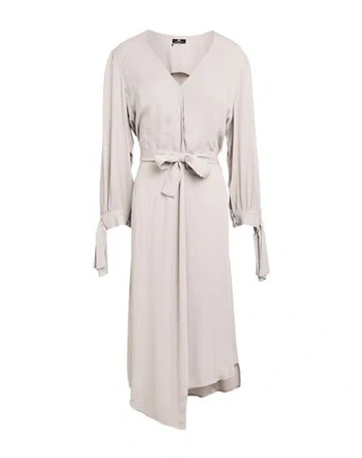 Elisabetta Franchi Woman Midi Dress Light Grey Size 10 Viscose