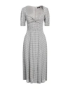 Elisabetta Franchi Woman Midi Dress Light Grey Size 4 Viscose In Grey