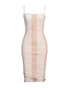 Elisabetta Franchi Woman Midi Dress Light Pink Size 4 Cotton, Elastane, Acrylic, Polyamide, Mohair W In Pink