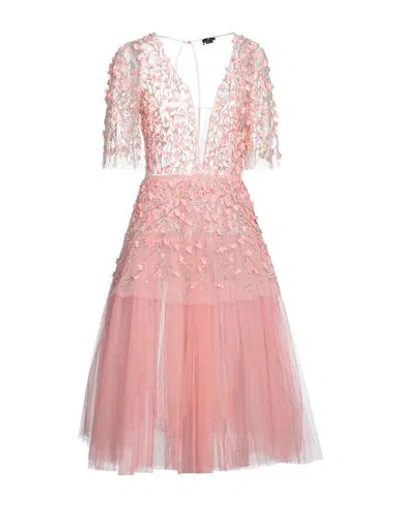 Elisabetta Franchi Woman Midi Dress Light Pink Size 4 Polyamide, Polyester