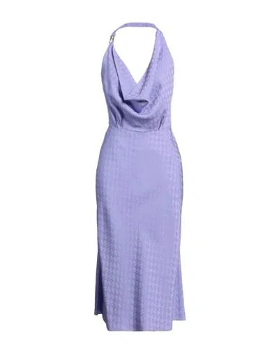 ELISABETTA FRANCHI ELISABETTA FRANCHI WOMAN MIDI DRESS LILAC SIZE 10 ACETATE, VISCOSE