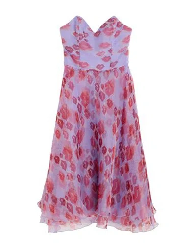 Elisabetta Franchi Woman Midi Dress Lilac Size 4 Polyester, Polyamide In Purple