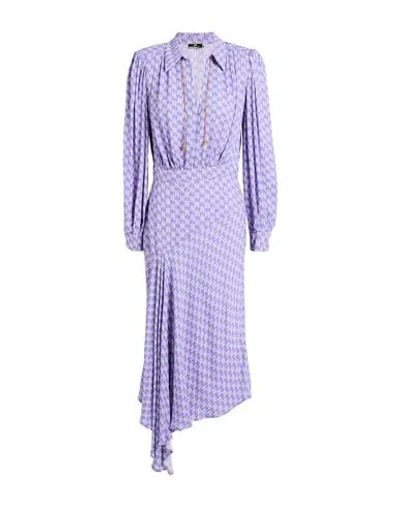 Elisabetta Franchi Woman Midi Dress Lilac Size 6 Polyester In Purple