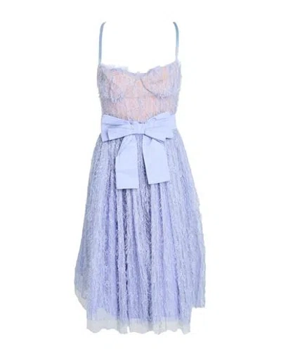Elisabetta Franchi Woman Midi Dress Lilac Size 8 Polyester, Polyamide, Elastane In Purple