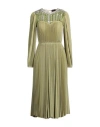 Elisabetta Franchi Woman Midi Dress Sage Green Size 4 Viscose, Polyester, Polyamide, Elastane