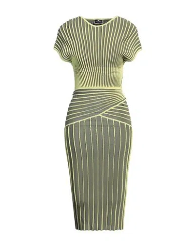 Elisabetta Franchi Woman Midi Dress Military Green Size 6 Viscose, Polyamide