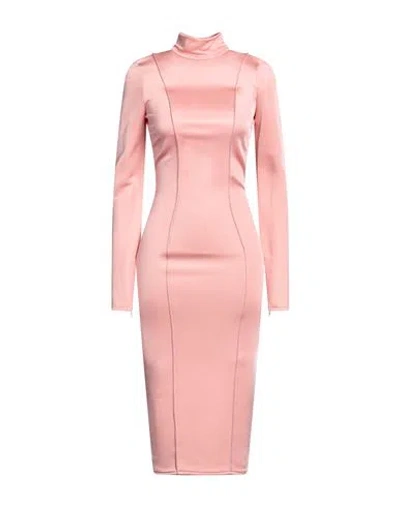 Elisabetta Franchi Woman Midi Dress Pink Size 4 Viscose, Elastane