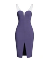 Elisabetta Franchi Woman Midi Dress Purple Size 8 Polyamide, Elastane
