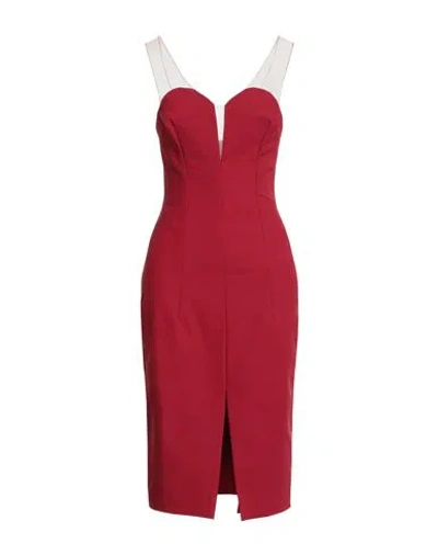 Elisabetta Franchi Woman Midi Dress Red Size 2 Polyamide, Elastane