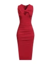 Elisabetta Franchi Woman Midi Dress Red Size 2 Polyester, Elastane In Red