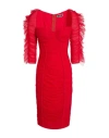 Elisabetta Franchi Woman Midi Dress Red Size 4 Polyamide