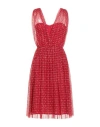 Elisabetta Franchi Woman Midi Dress Red Size 4 Polyester In Red