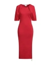 Elisabetta Franchi Woman Midi Dress Red Size 6 Viscose, Polyester In Red