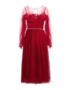 Elisabetta Franchi Woman Midi Dress Red Size 8 Polyamide In Red