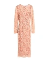 Elisabetta Franchi Woman Midi Dress Salmon Pink Size 4 Polyamide, Viscose