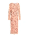 Elisabetta Franchi Woman Midi Dress Salmon Pink Size 2 Polyamide, Viscose